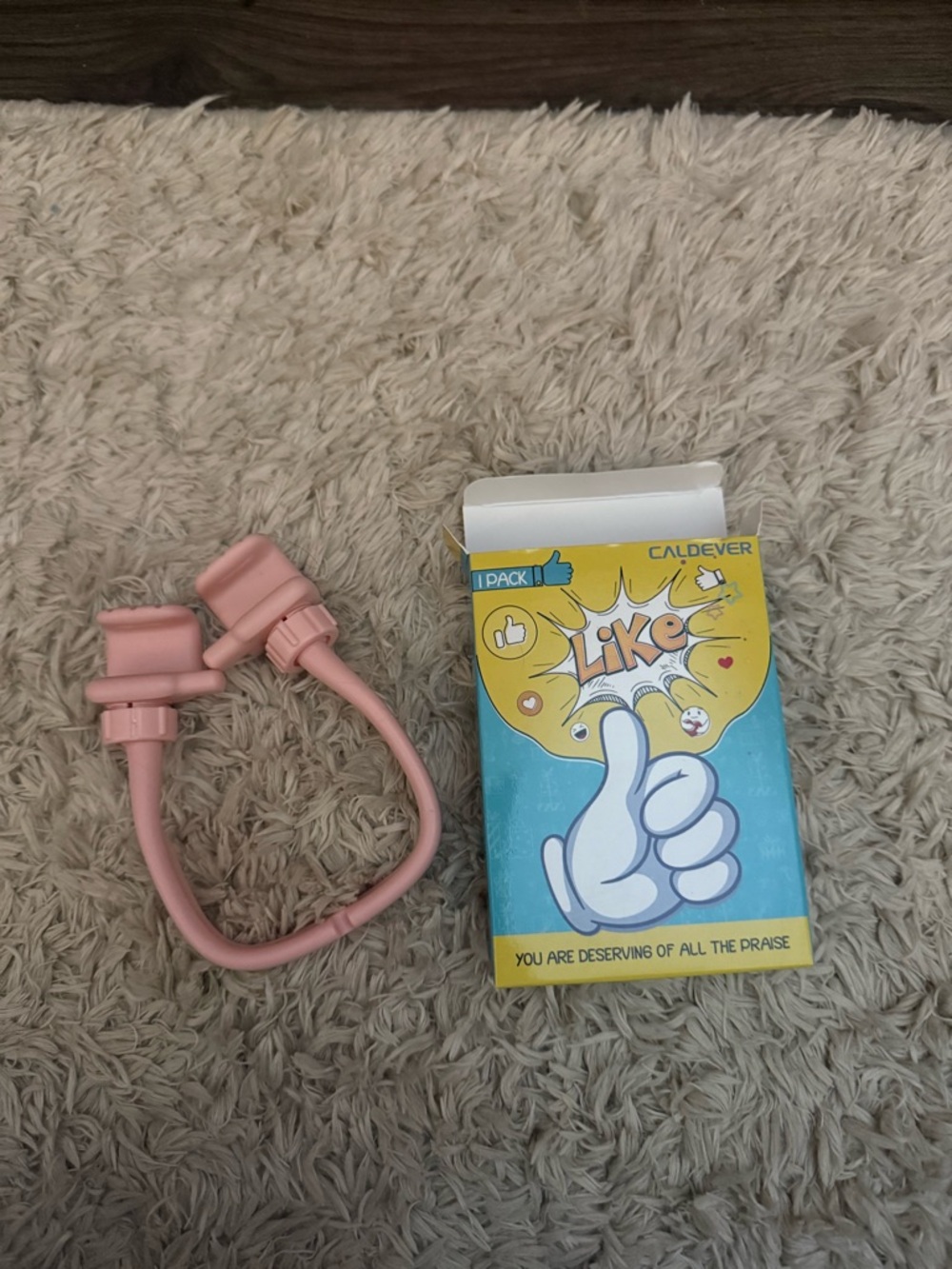 NEW Pink Silicone phone holder Organizer Clamps